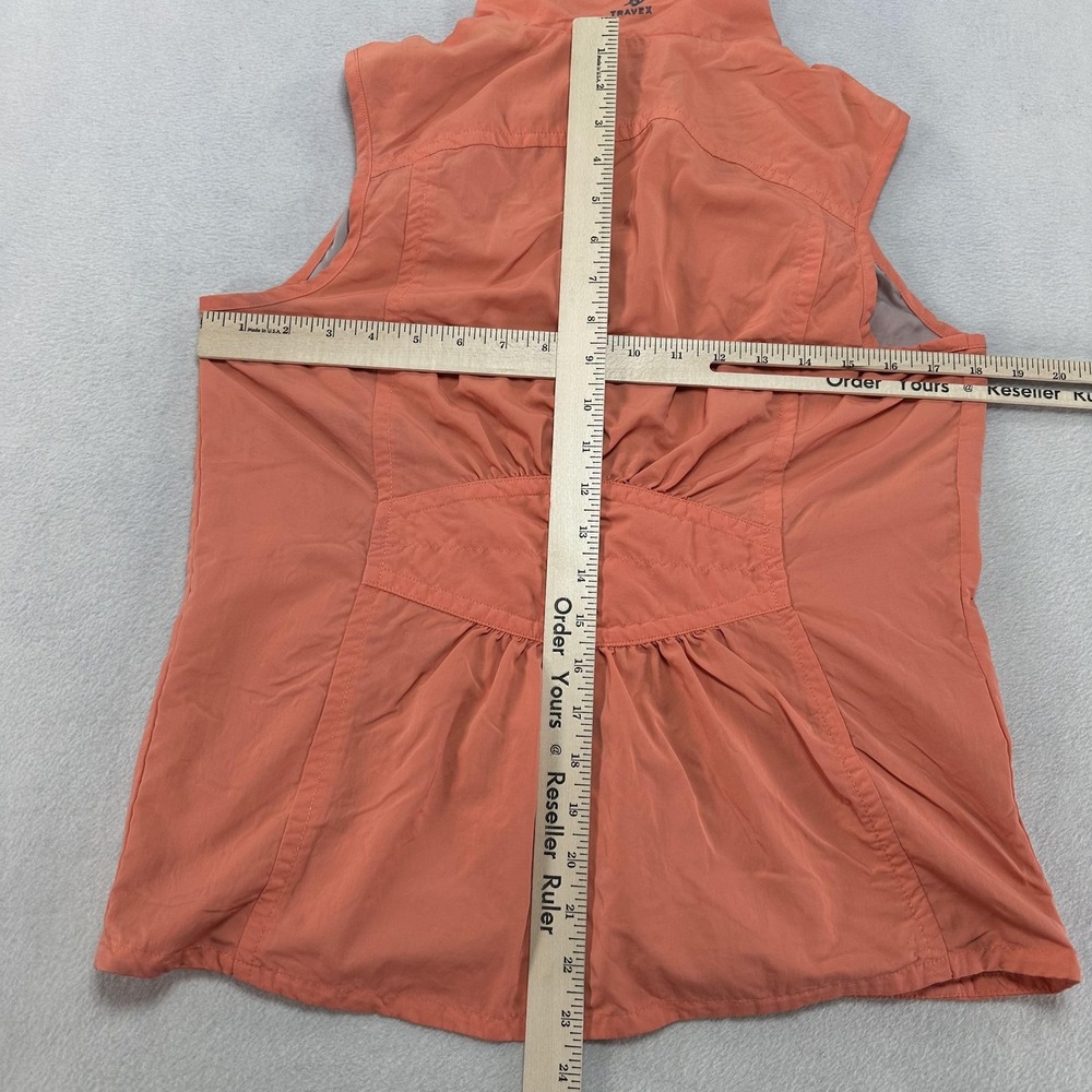 Eddie Bauer Travex Vest Womens Small Coral Nylon Lightweight Travel Hiking Zip - Picture 11 of 13